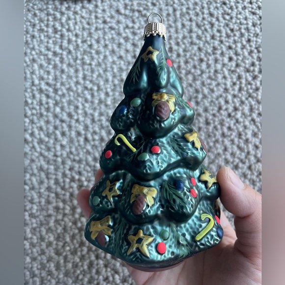 Rare‎ Vintage Glass Christmas Tree Ornament 5.5” Long - Picture 1 of 8